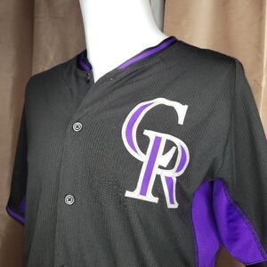 Colorado Rockies MLB Men's Jersey - Size: XL - Purple / Silver